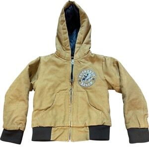 Cody‎ James Kids Brown Buckaroo Ranch Cowboy Embroidered Hooded Jacket 18M